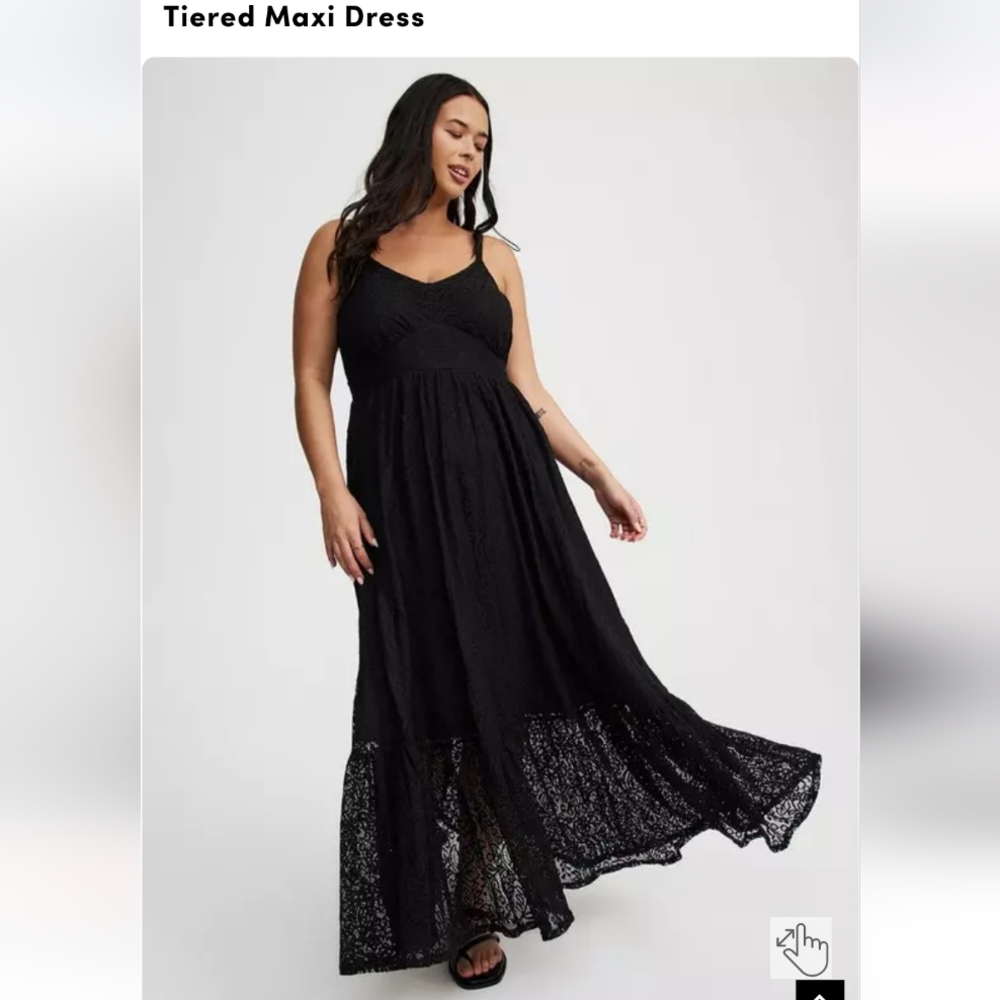 Torrid Black Lace Maxi Dress